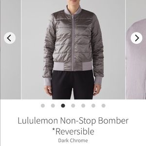 Lululemon non stop reversible bomber chrome 4